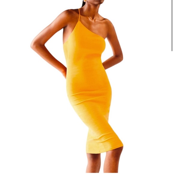 ZARA NWT one shoulder midi dress - Picture 8 of 8